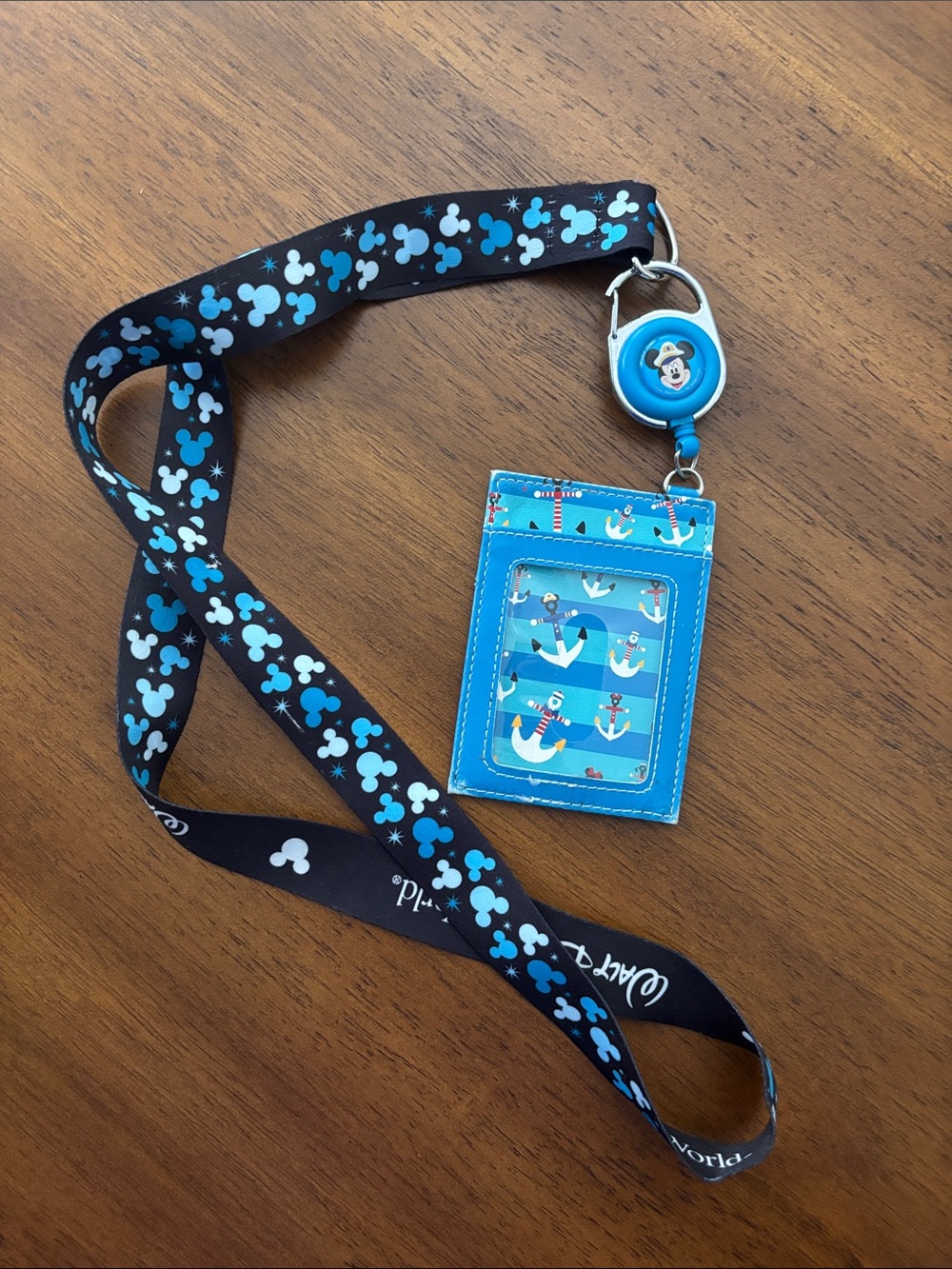 Disney Cruise Mickey Mouse Lanyard with Nautical ID Holder